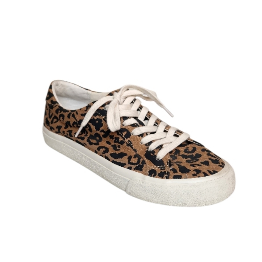Madewell Leopard Print Canvas Sneakers in Brown and Black